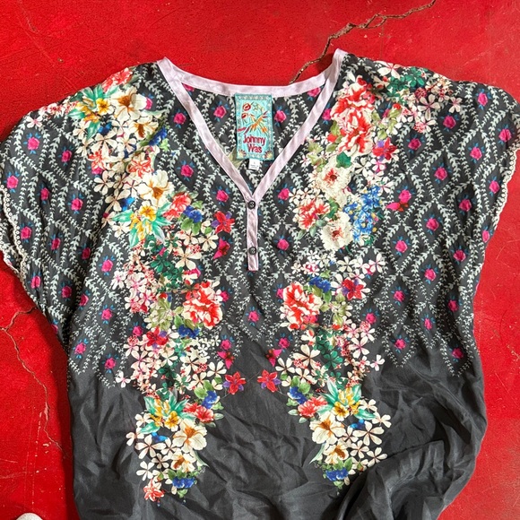 Johnny Was Maxi Floral Black Dress - Picture 4 of 6